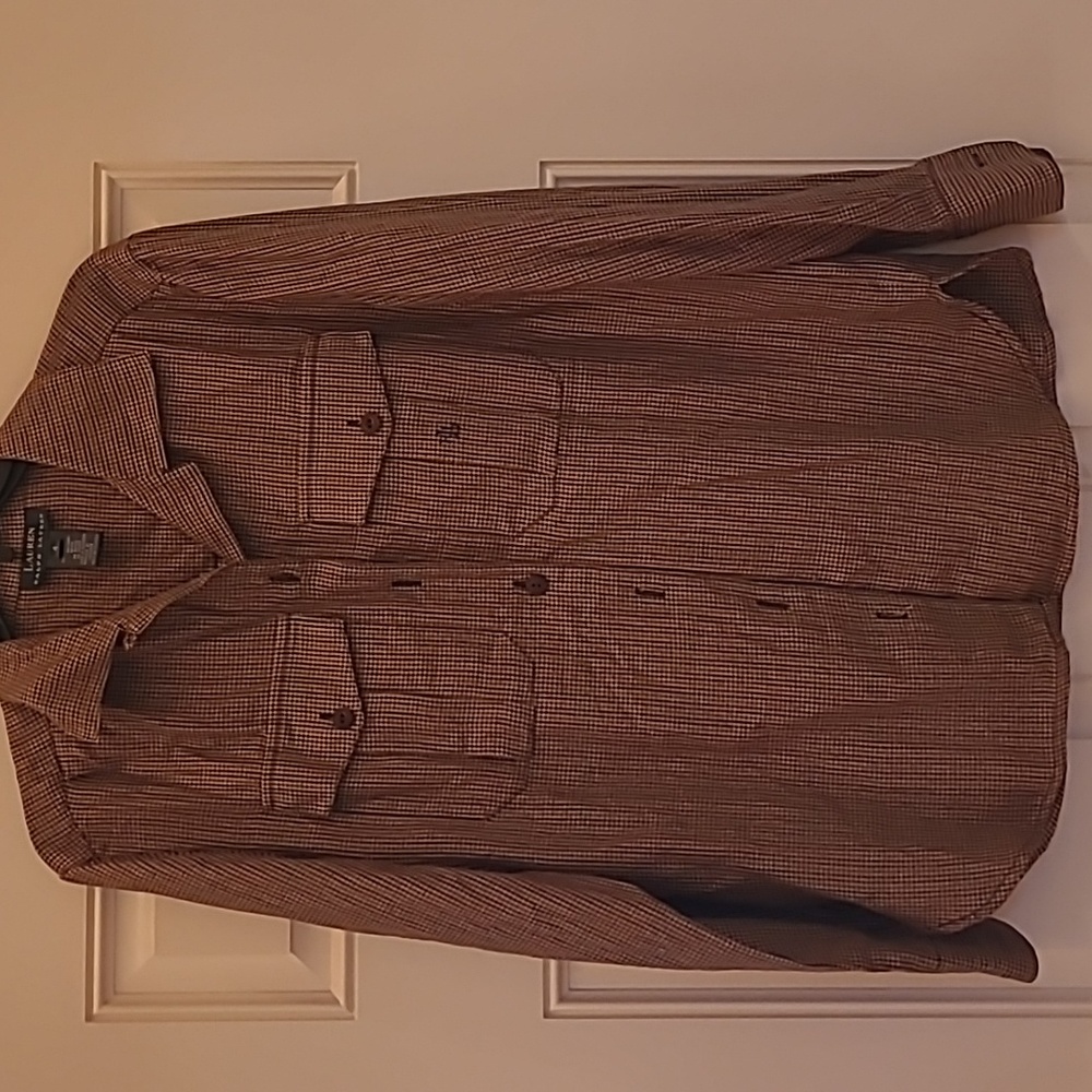 Lauren by Ralph Lauren Brown Plaid shirt